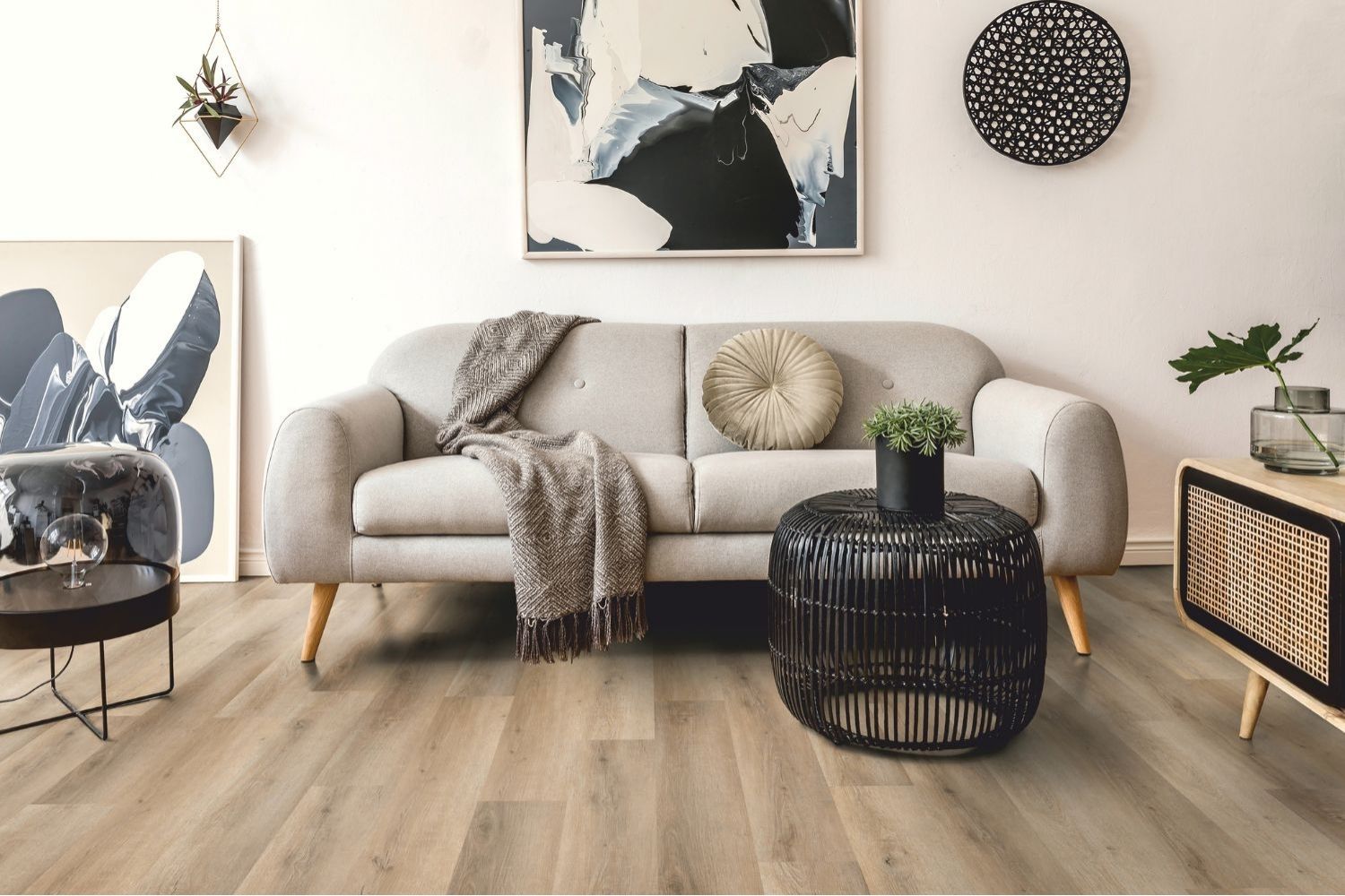 Vinylboden eiche sand beige